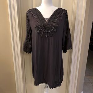 NWT 3/4 sleeve embroidered dress